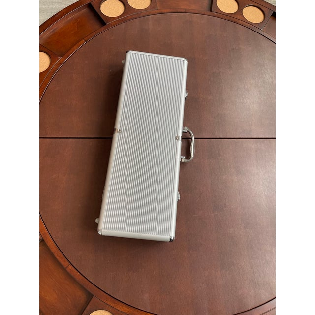 Wood and Leather 54” folding game table for up to 8 players. Perfect for everything from poker to blackjack to Texas Hold...