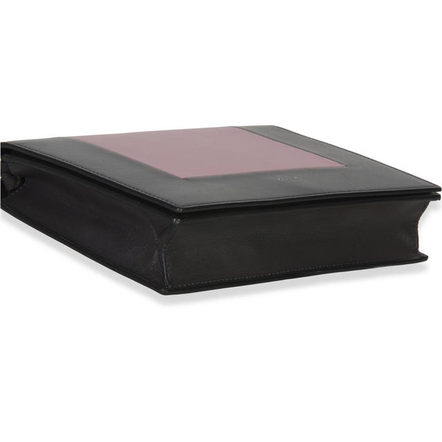 Grey Pink Smooth Calfskin Frame Evening Clutch On Chain For Sale In New York - Image 6 of 9