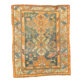 Antique Kurd Kazak Rug 3'2'' x 3'10'' For Sale