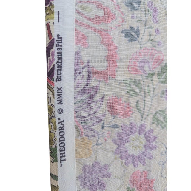 Art Nouveau Brunschwig Et Fils "Theodora" Botanical Fabric Panel 2.5 Yards For Sale - Image 3 of 15
