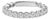 14K White Gold 1.00 Cttw Round Diamond Prong Set Wedding Band, Size 5 For Sale