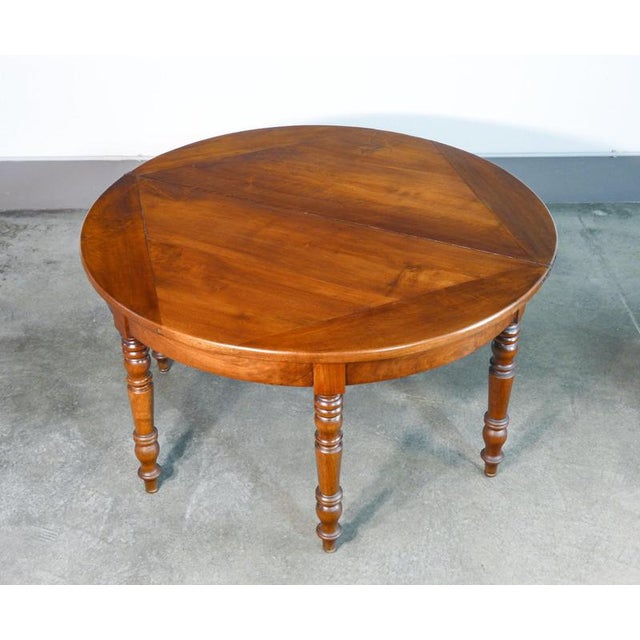 Half-Moon Opening Console Table in Walnut, 1800 For Sale - Image 9 of 18