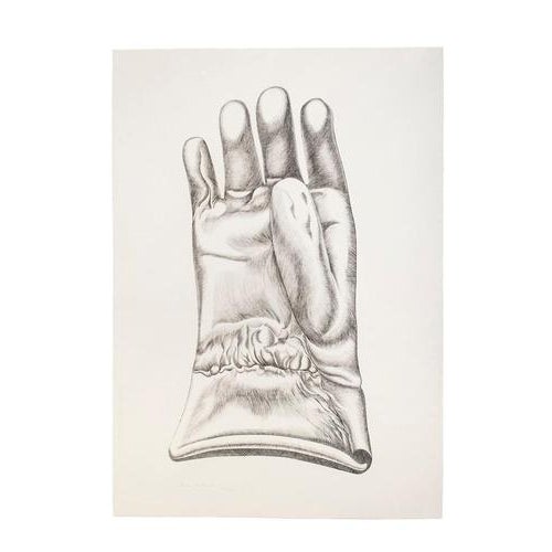 Black and White Glove - Guanto Bianco e Nero is a beautiful etching on paper, realized in 1972 by the Italian artist...