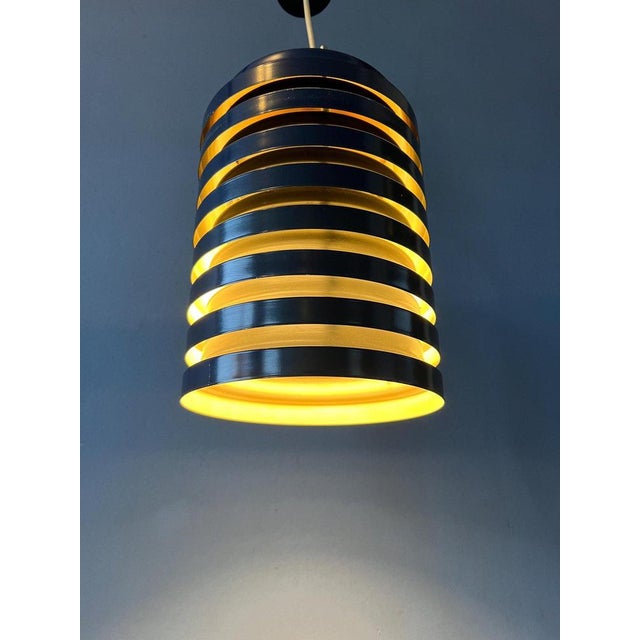 Blue Vintage Mid-Century Danish Pendant Lamp For Sale - Image 8 of 11