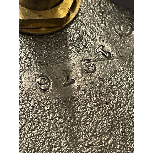 Metal Vintage 1976 Floral Frosted Lamp Gim For Sale - Image 7 of 8