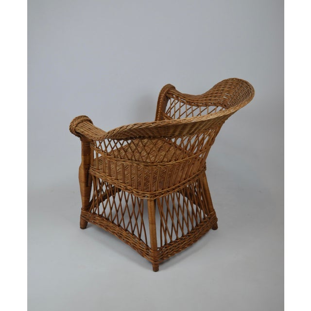 20th Century Wicker Armchairs with Rolled Arms, 1920, Set of 2 For Sale - Image 4 of 18