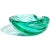 Nautical Murano Seguso Vetri d'Arte Sommerso Green Italian Art Glass Vintage Sculptural Seashell Dish, Salts Set For Sale - Image 3 of 5