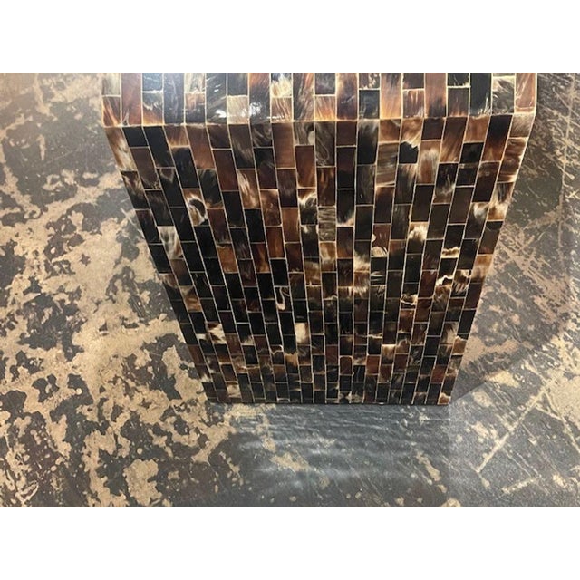 Brown Mid Century Modern Tessellated Horn Console For Sale - Image 8 of 8
