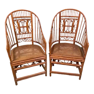 1940s Vintage Bamboo Chairs- a Pair