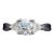 1.24 Ct Diamond Ring Set in Platinum Size 5.5 For Sale