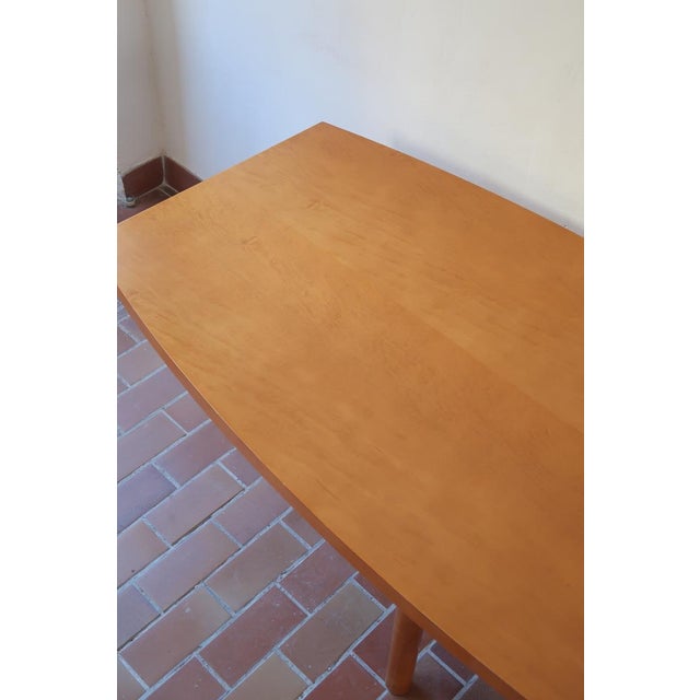 Large Scandinavian Modern Dining Table with Boat-Shaped Top, 1980s For Sale - Image 15 of 18