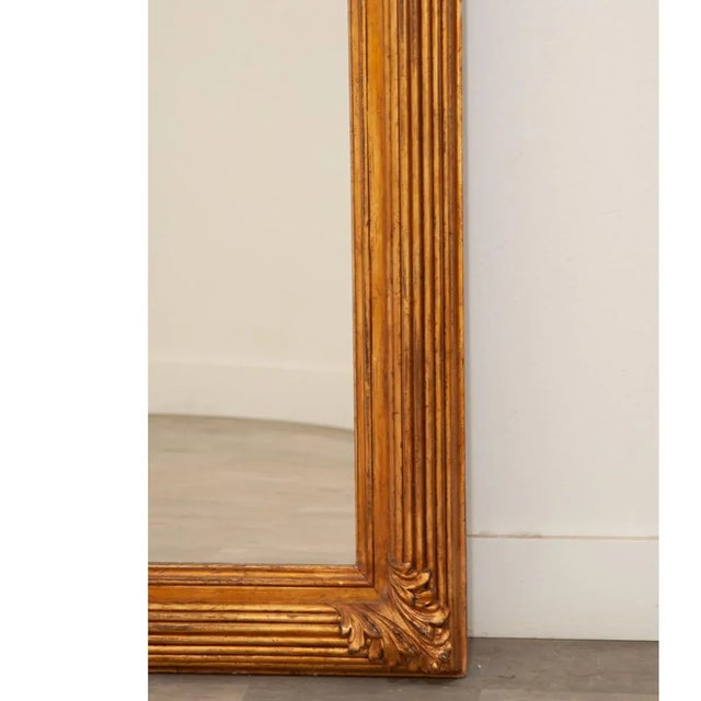19th Century 19th Century French Painted Gilt Framed Mirror For Sale - Image 5 of 10