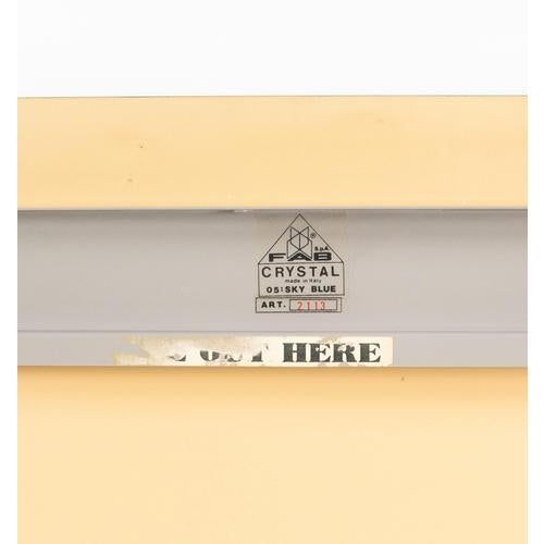 Rectangular Wall Mirror with Blue Frame from FAB Crystal, Italy, 1980s For Sale - Image 11 of 12