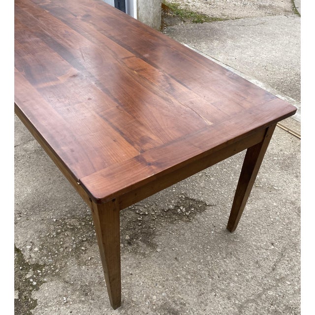 Farmhouse Dining Table in Wood with Drawer, 1930s For Sale - Image 15 of 18