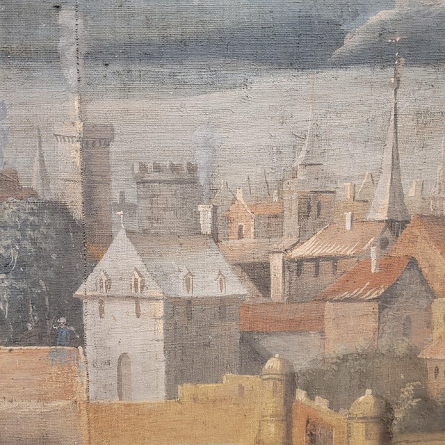 French School Artist, Duel of Knights, 18th Century, Watercolor Painting on Linen For Sale - Image 14 of 18