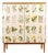 Vintage Cabinet with Illustrations Nordens Flora by C.A.M Lindman, 1950s For Sale