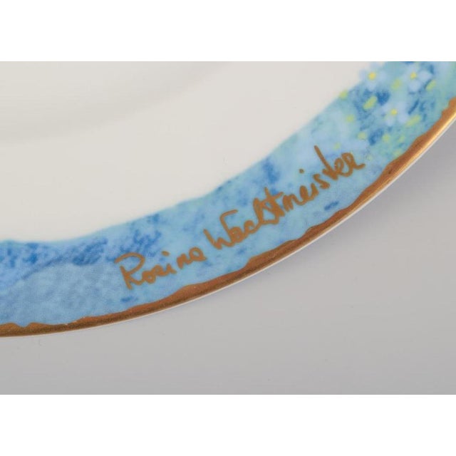 Dinner Plates with Cat Motifs by Rosina Wachtmeister for Goebel, Germany, Set of 6 For Sale - Image 6 of 8