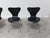 Vintage Black Series 7 Chairs by Arne Jacobsen for Fritz Hansen, 1955, Set of 4 For Sale - Image 3 of 18