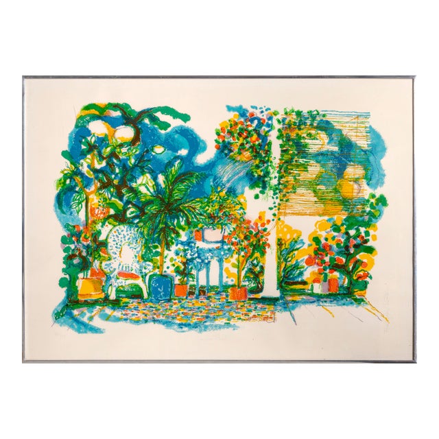 Ronald Julius Christensen, Summer Porch, Lithograph For Sale