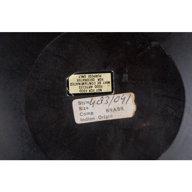 Mid Century Hollywood Regency Brass Plates Charger 1970s a Pair For Sale - Image 10 of 12