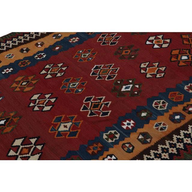Rug & Kilim 1950s Vintage Afghani Tribal Kilim Rug With Geometric Patterns For Sale - Image 4 of 7
