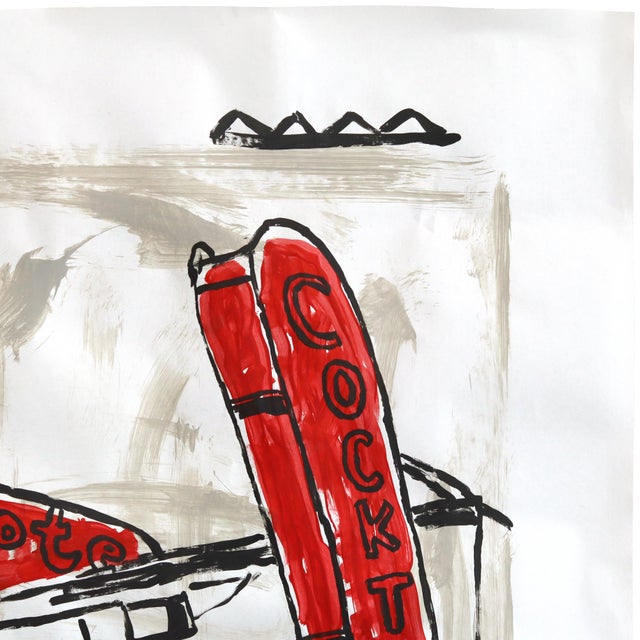 El Coyote Run - Original Los Angeles Street Art Acrylic and Ink Work on Paper For Sale In Los Angeles - Image 6 of 7