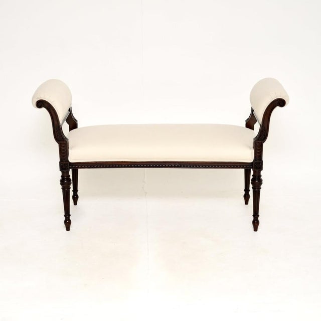 Antique Victorian Carved Bench or Stool attributed to Waring and Gillows, 1880s For Sale - Image 11 of 11