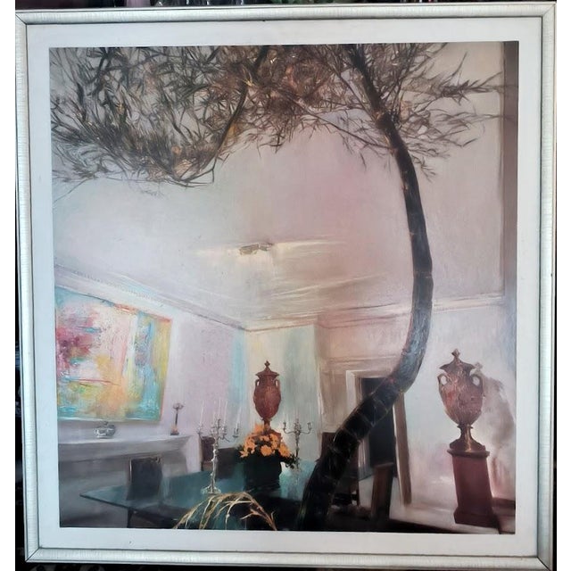 Blue Roberto Donatelli, Interno, Acrylic Painting, 2001 For Sale - Image 8 of 8