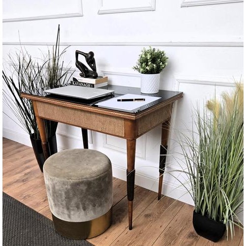 Mid-Century Modern Italian Desk in Walnut, 1960s For Sale - Image 4 of 10