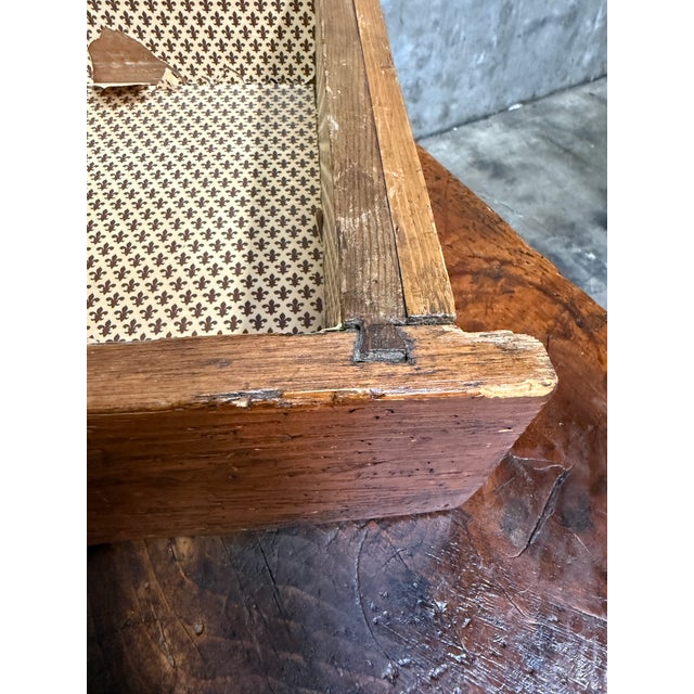 17th/18th C Italian Tuscan Walnut Trestle Table Drawer Primitive Antique For Sale - Image 10 of 16