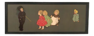 Framed Print of a Chimney Sweeping Boy and Children 1920's