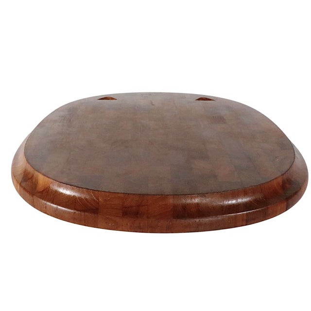Mid Century Danish Modern Butcher Block Cutting Board by Digsmed Made in Danmark For Sale In New York - Image 6 of 10