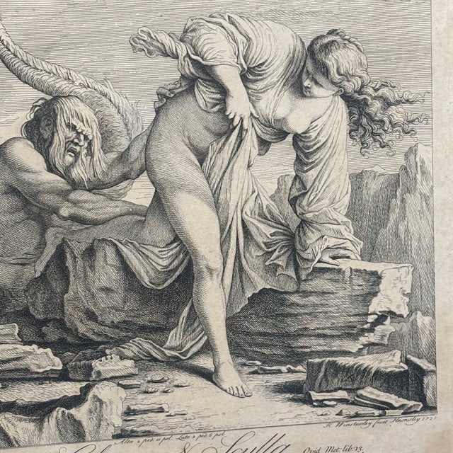 Black Hamlet Winstanley, Depicting the Myth of Glaucus and Scylla, 1720s, Engraving For Sale - Image 8 of 15