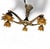 Metal Art Deco Art Nouveau Brass Chandelier with Hand-Blown Floral Shades For Sale - Image 7 of 18
