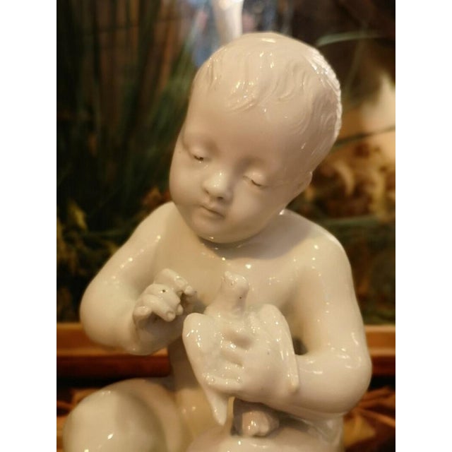 Rococo White Porcelain Baby Figurine after Pigalle from Capodimonte, 1800s For Sale - Image 3 of 9