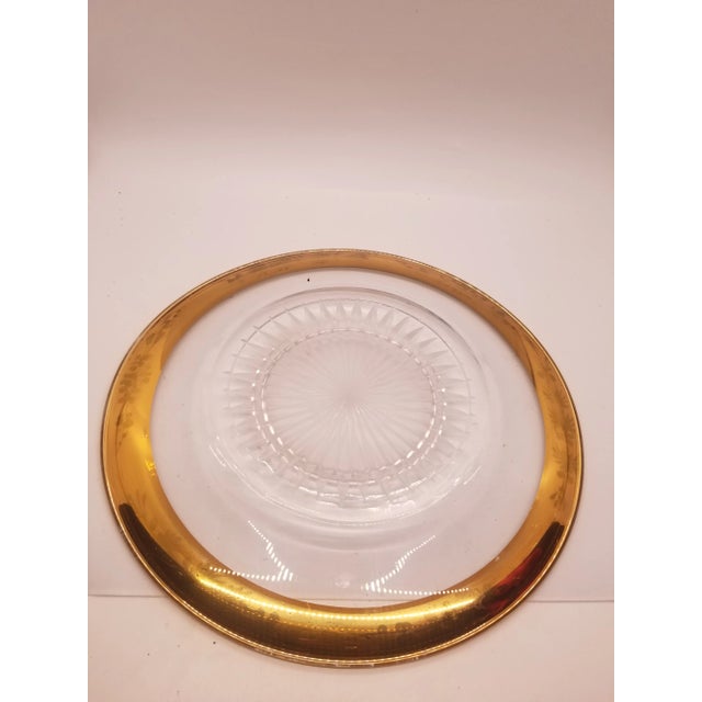 Vintage Gold Edged Hand Painted Floral Underplate For Sale In Washington DC - Image 6 of 7