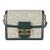 Green Quilted Denim Printed Monogram Mini Dauphine For Sale