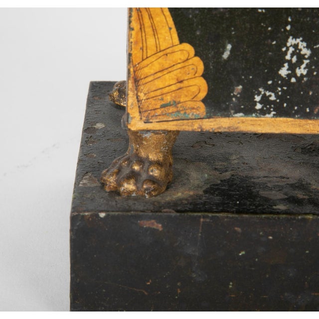 Black 19th Century French Neoclassical Tole Peinte and Gilt Urn Cachepot For Sale - Image 8 of 9