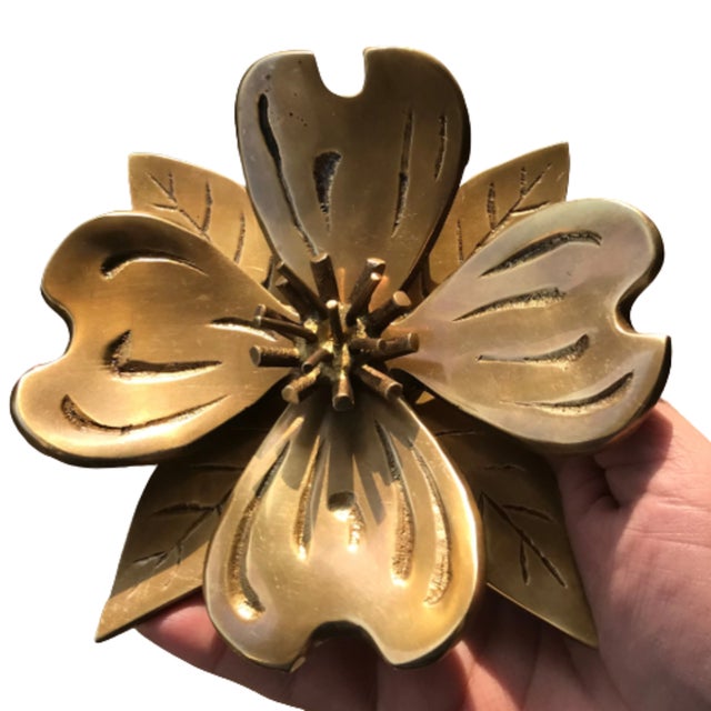 Contemporary Brass Flower Door Knocker Chairish