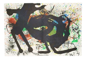 Joan Miro, Composition for Behind the Mirror No. 203 II, 1973, Color Lithograph