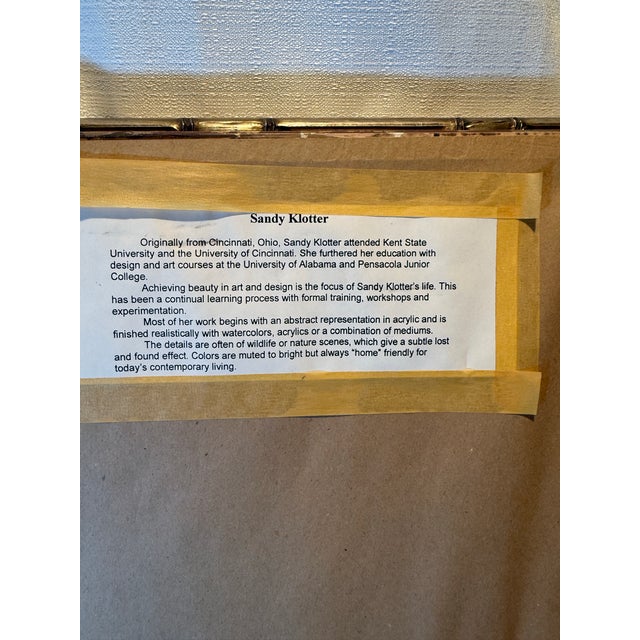 Late 20th C. Sandy Klotter Original Mixed Media "Chimpanzee" Pair - Gilt Faux Bamboo For Sale - Image 11 of 12