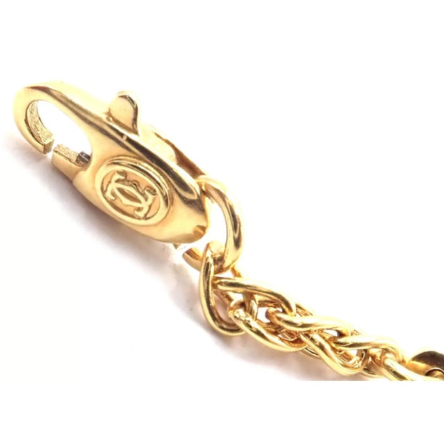 Gold Cartier Yellow Gold Double C 3d Apple Pendant Chain Necklace For Sale - Image 8 of 12