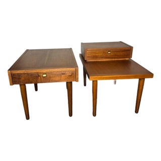 1960s Merton Gershun for American of Martinsville Nightstands / Side Tables- A Pair For Sale
