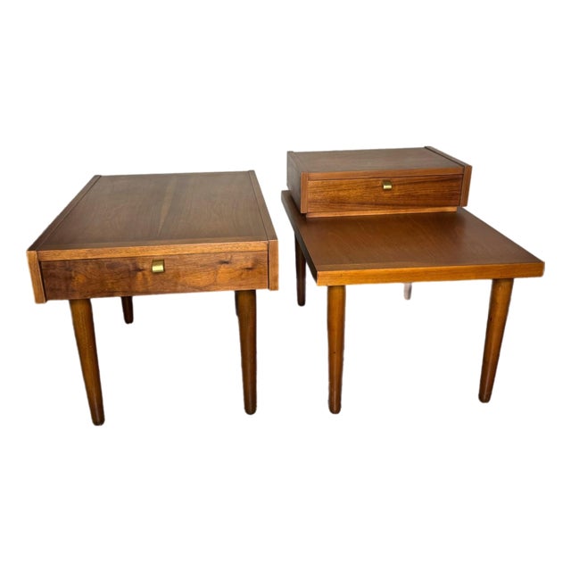 1960s Merton Gershun for American of Martinsville Nightstands / Side Tables- A Pair For Sale