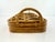 1960s Mid-Century Modern Rattan Drink Caddy With Wine Bottle Rack For Sale - Image 11 of 12
