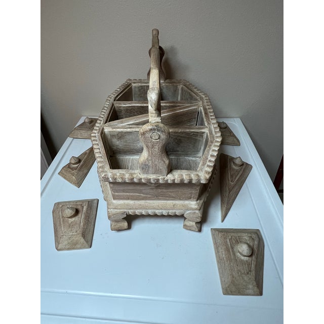 Wood Vintage Wooden Spice/Tea Box For Sale - Image 7 of 8