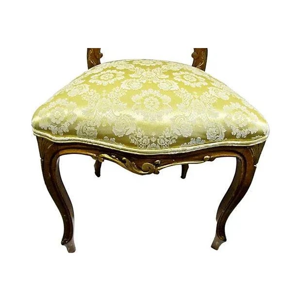 Late 19th Century Antique 19th C. Art Nouveau French Side Chair For Sale - Image 5 of 7