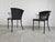 Vintage Black Leather Dining Chairs attributed to Arrben, 1980s, Set of 4 For Sale - Image 9 of 14