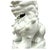 Pair of White Ceramic Lions For Sale - Image 4 of 4