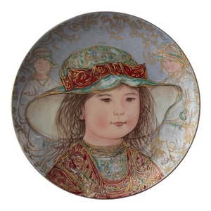 1980s Edna Hibel Plate